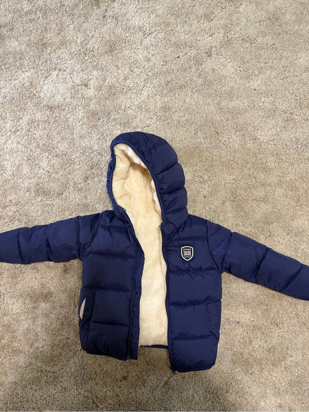 Kids Navy Puffer Jacket